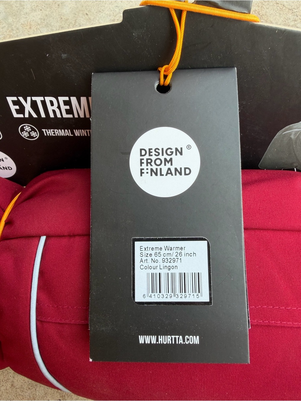 Hurtta Extreme Warmer Dog Coat - 65cm / 26in - Picture 3 of 5
